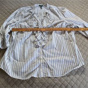Ralph Lauren Ruffle Button Up 3x